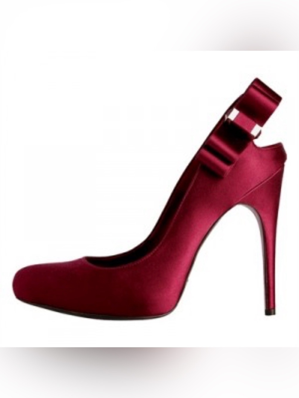 Cesare Paciotti High Heels Shoes Stilettos Pumps US 7.5 Burgundy Heels with Bow